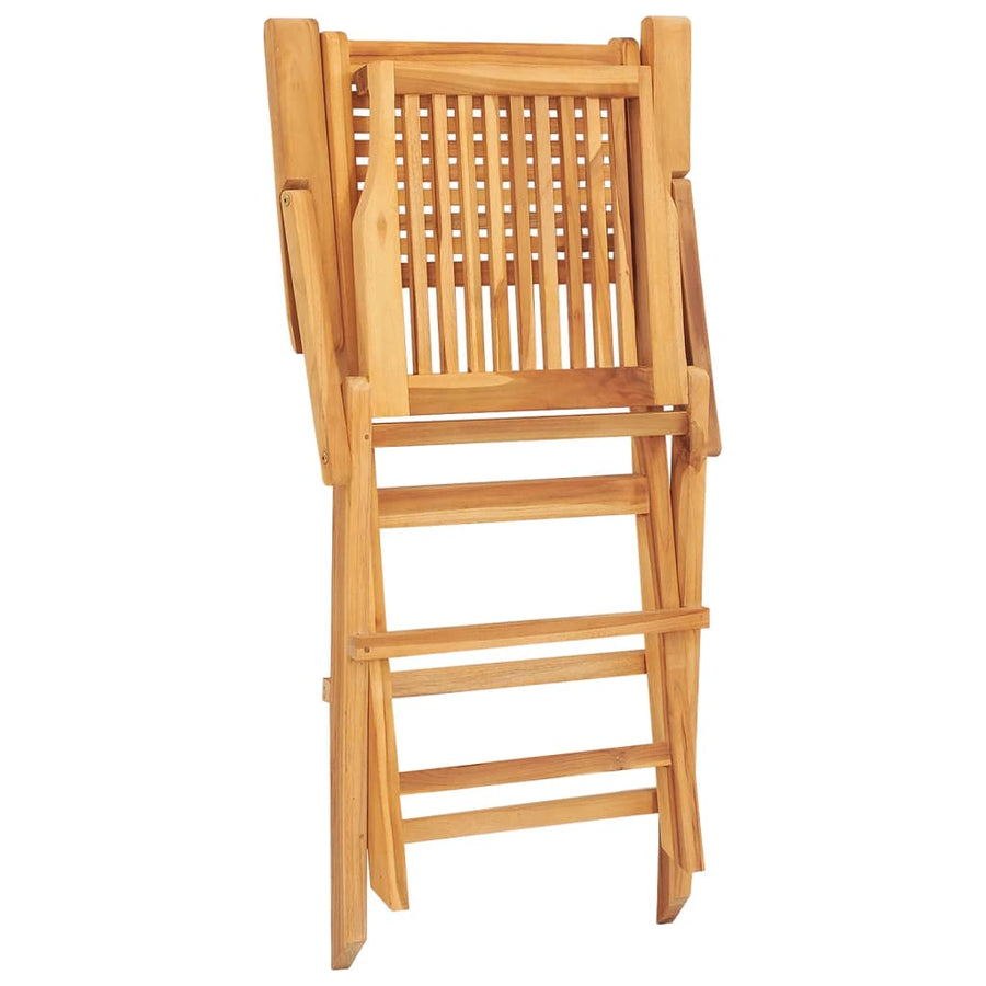 Tuinstoelen Inklapbaar 55X6X90 Cm Massief Teakhout 2 Met armleuning