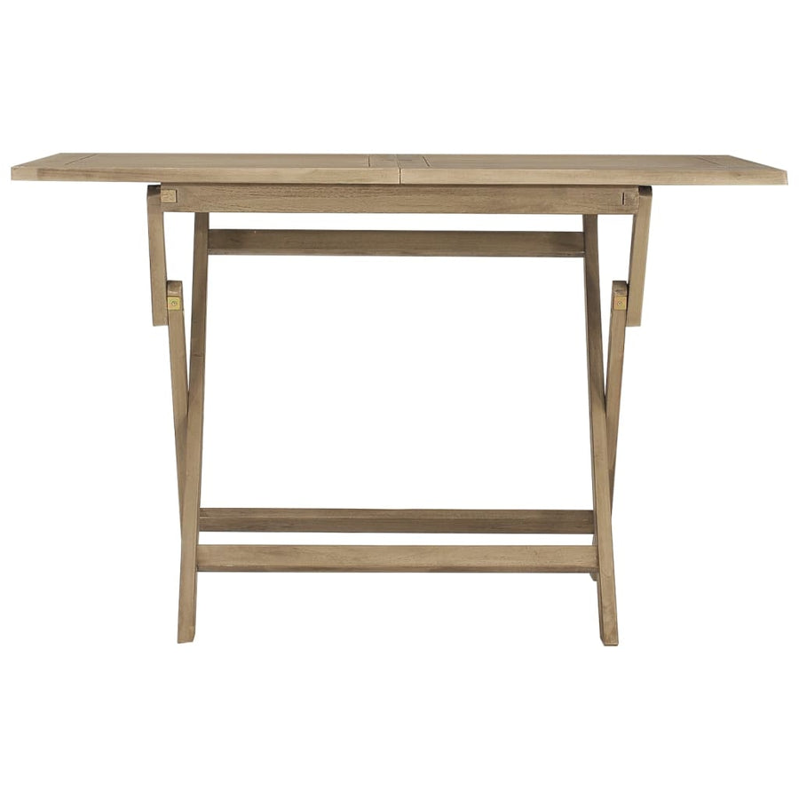 Tuintafel Inklapbaar 20X70X75 Cm Massief Teakhout Grijs