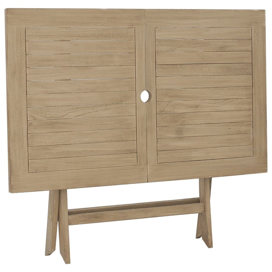 Tuintafel Inklapbaar 20X70X75 Cm Massief Teakhout Grijs