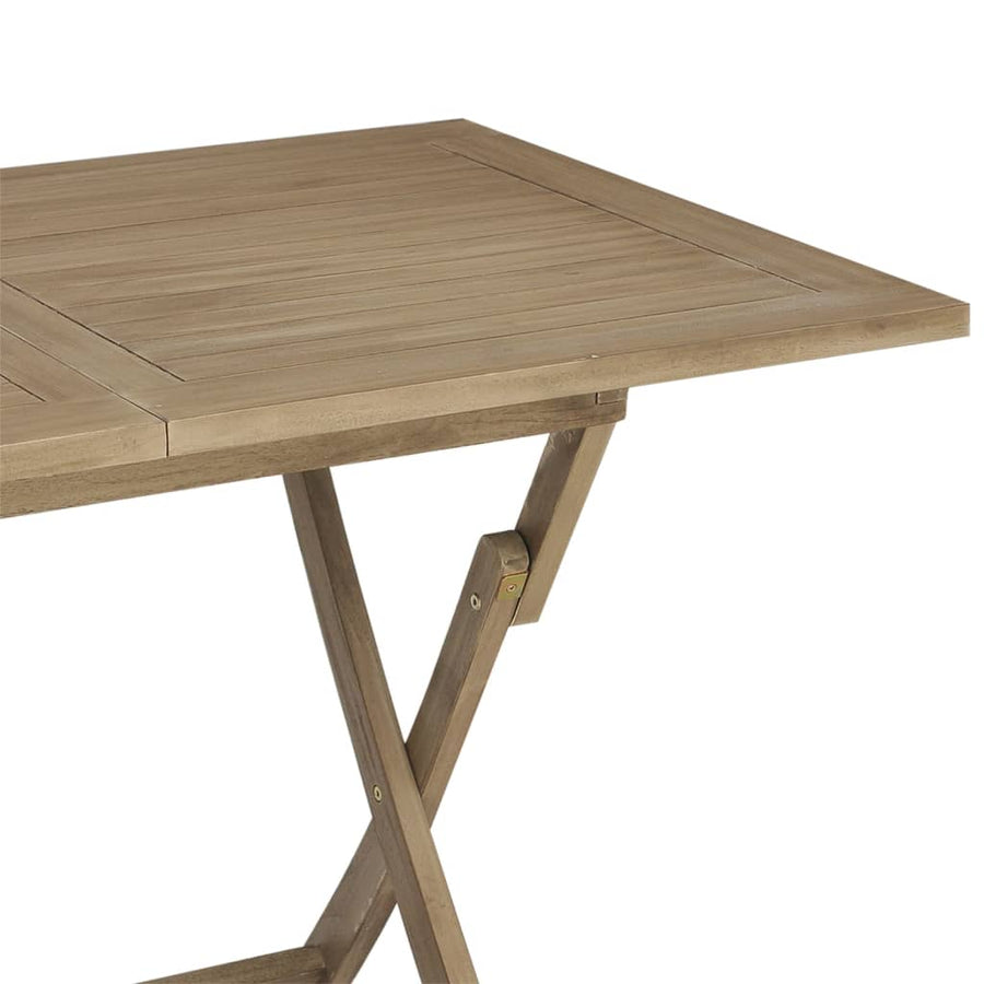 Tuintafel Inklapbaar 20X70X75 Cm Massief Teakhout Grijs