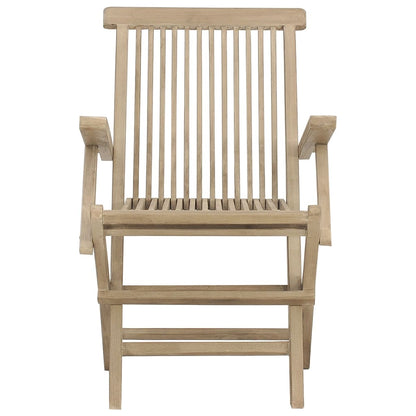 Tuinstoelen Inklapbaar 56X61X89 Cm Massief Teakhout Grijs 2