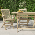 Folding Garden Chairs 2 pcs 56x61x89 cm Solid Teak Grey