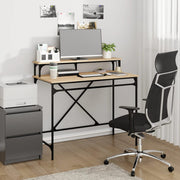 Bureau 100x50x90 cm bewerkt hout ijzer