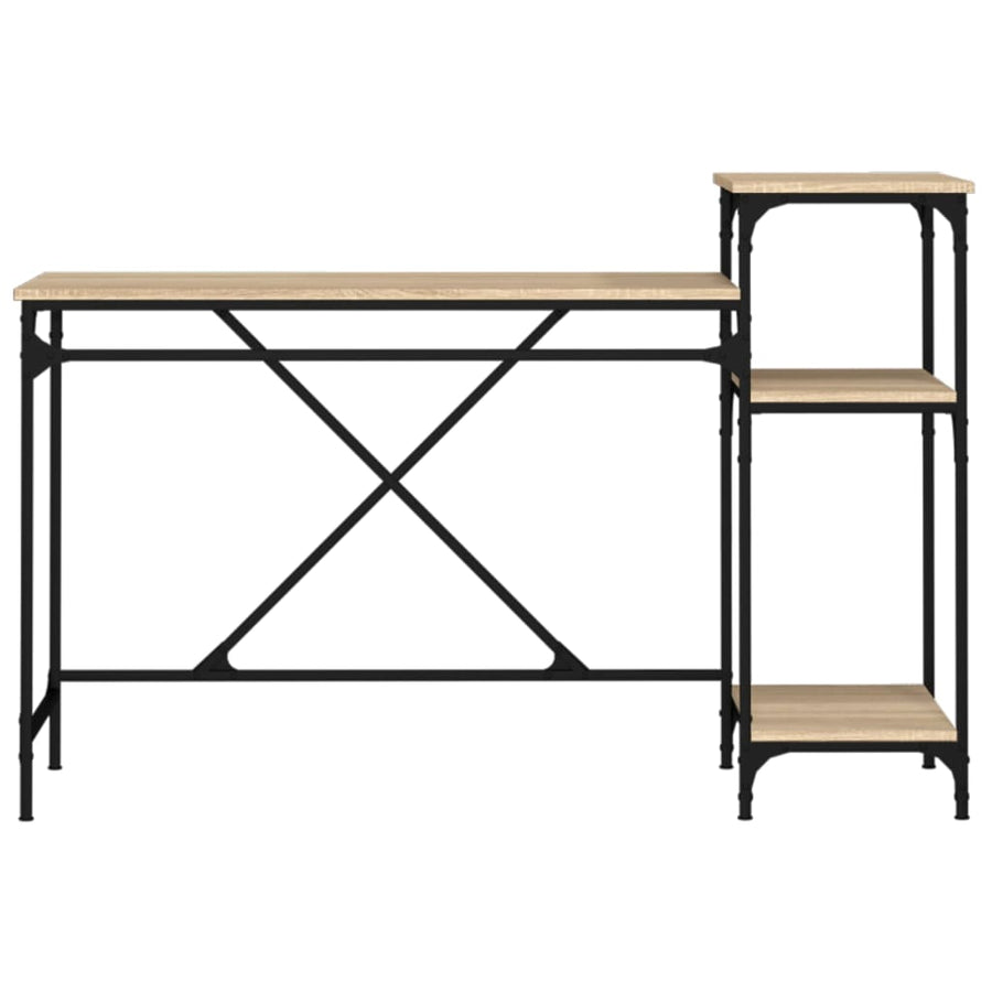 Bureau Schappen 135X50X90 Bewerkt Hout En Ijzer Sonoma Eiken 135 x 50 x 90 cm