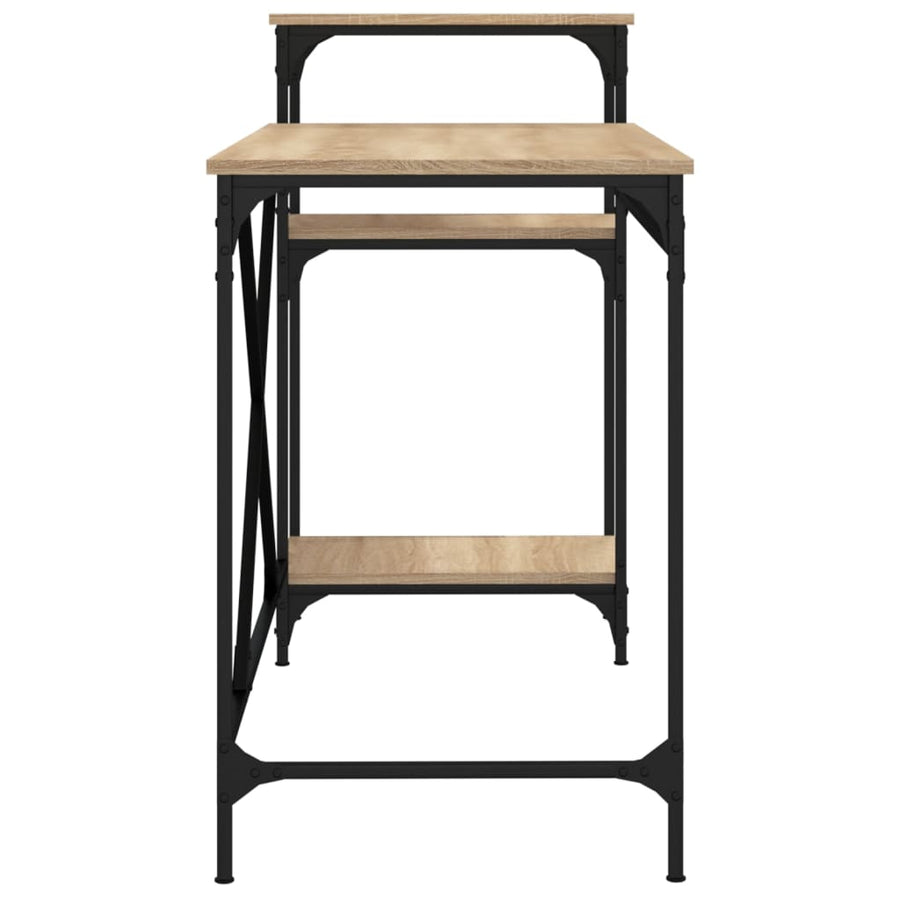 Bureau Schappen 135X50X90 Bewerkt Hout En Ijzer Sonoma Eiken 135 x 50 x 90 cm