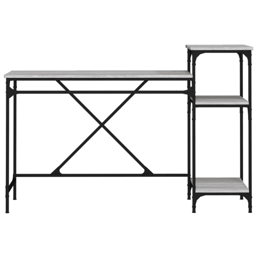 Bureau 135X50X90 Bewerkt Hout En Ijzer Eikenkleur 135 x 50 x 90 cm Grijs sonoma