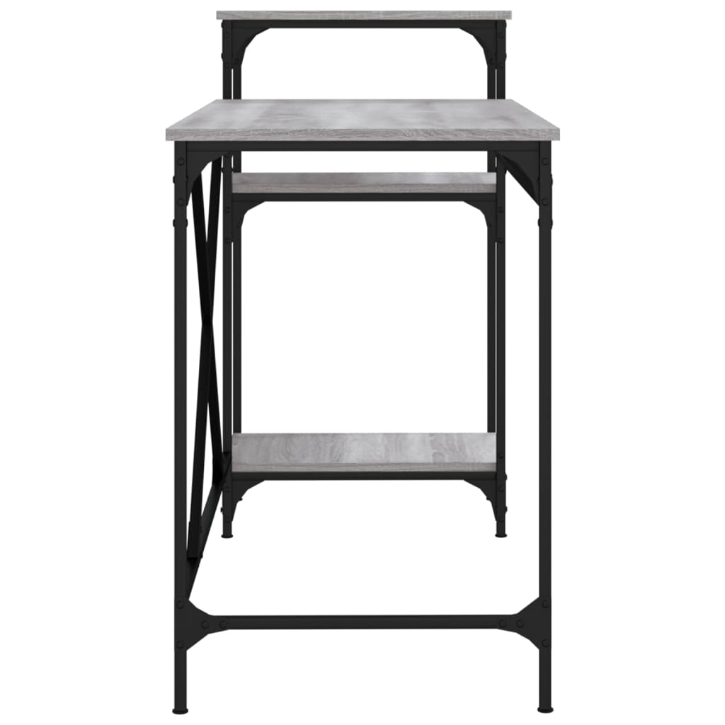 Bureau 135X50X90 Bewerkt Hout En Ijzer Eikenkleur 135 x 50 x 90 cm Grijs sonoma