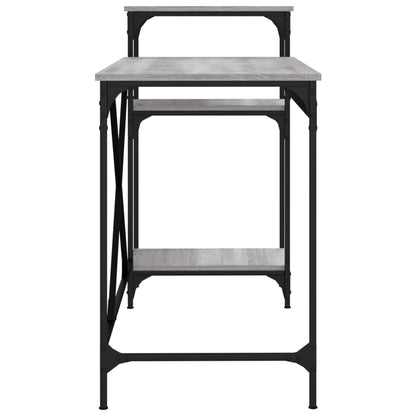 Bureau 135X50X90 Bewerkt Hout En Ijzer Eikenkleur 135 x 50 x 90 cm Grijs sonoma