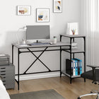 Bureau 135x50x90 cm bewerkt hout ijzer grijs sonoma