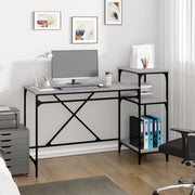 Bureau 135x50x90 cm bewerkt hout ijzer grijs sonoma