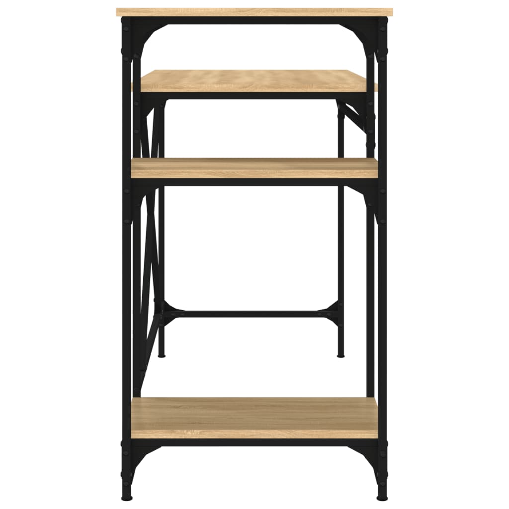 Bureau Schappen 105X50X90 Bewerkt Hout En Ijzer 105 x 50 x 90 cm Sonoma eiken