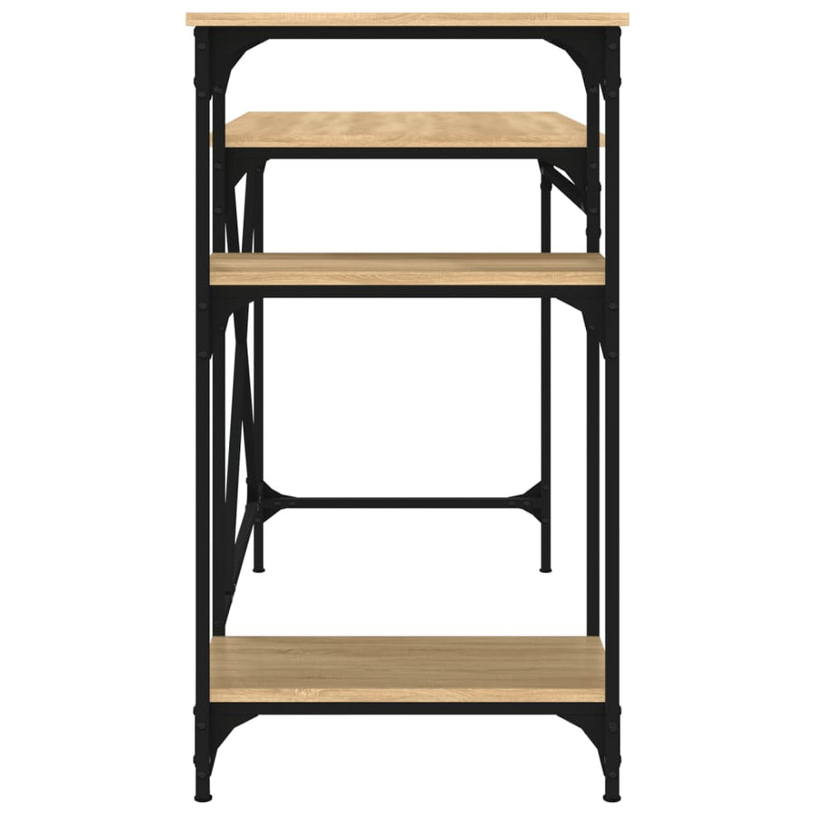 Bureau Schappen 105X50X90 Bewerkt Hout En Ijzer 105 x 50 x 90 cm Sonoma eiken