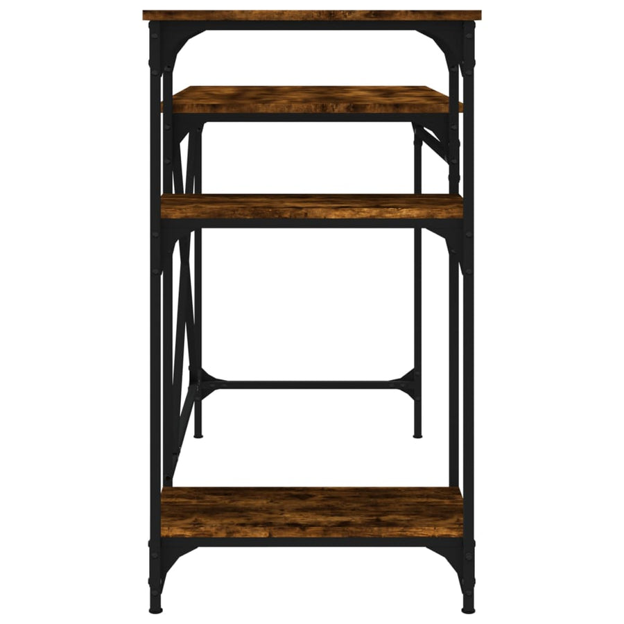 Bureau Bewerkt Hout En Ijzer Kleur 105 x 50 x 90 cm Gerookt eiken