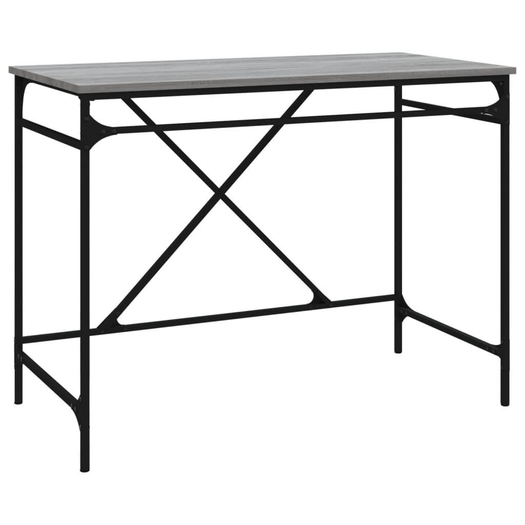 Bureau 100X50X75 Cm Bewerkt Hout En Ijzer Grijs Sonoma Eiken