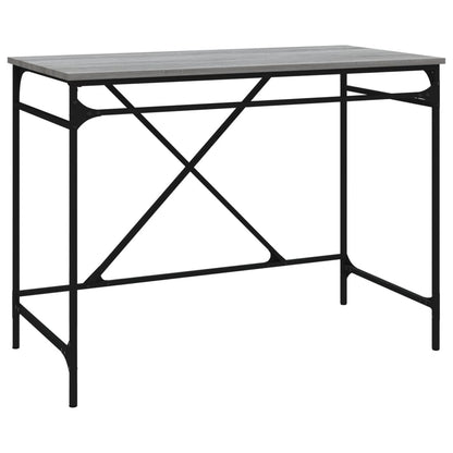 Bureau 100X50X75 Cm Bewerkt Hout En Ijzer Grijs Sonoma Eiken