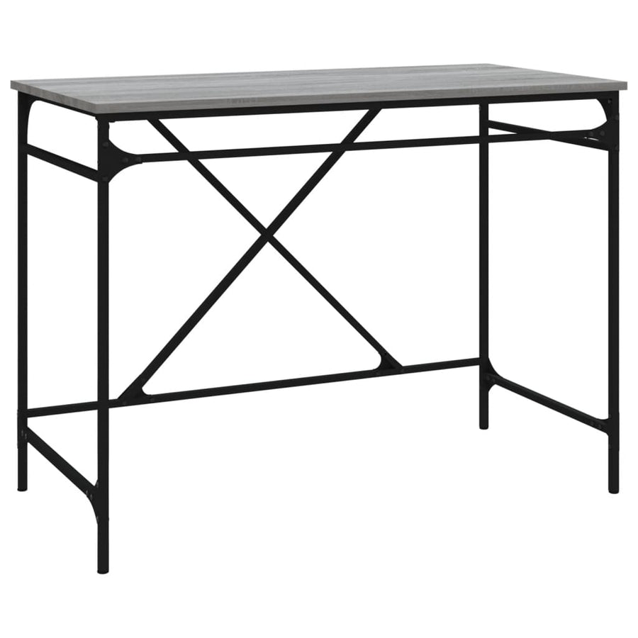 Bureau 100X50X75 Cm Bewerkt Hout En Ijzer Grijs Sonoma Eiken