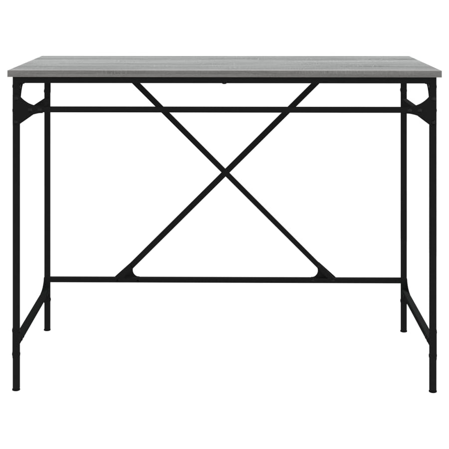 Bureau 100X50X75 Cm Bewerkt Hout En Ijzer Grijs Sonoma Eiken