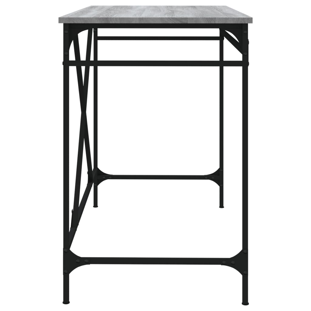 Bureau 100X50X75 Cm Bewerkt Hout En Ijzer Grijs Sonoma Eiken