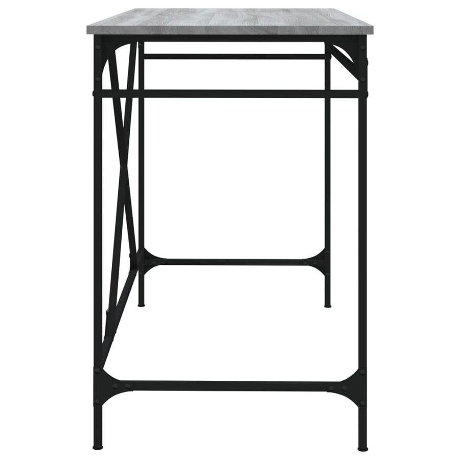 Bureau 100X50X75 Cm Bewerkt Hout En Ijzer Grijs Sonoma Eiken