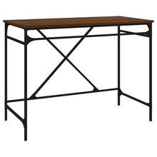 Bureau 100X50X75 Cm Bewerkt Hout En Ijzer Bruin Eikenkleur