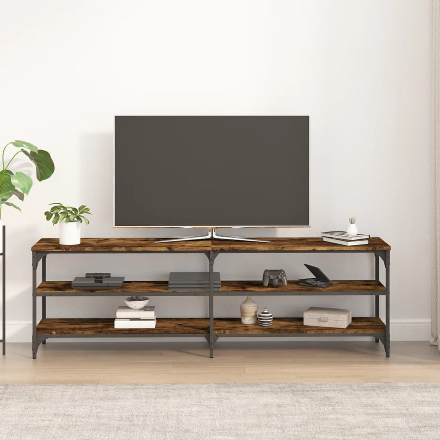 Tv-Meubel 60X30X50 Cm Bewerkt Hout Kleurig Gerookt eiken