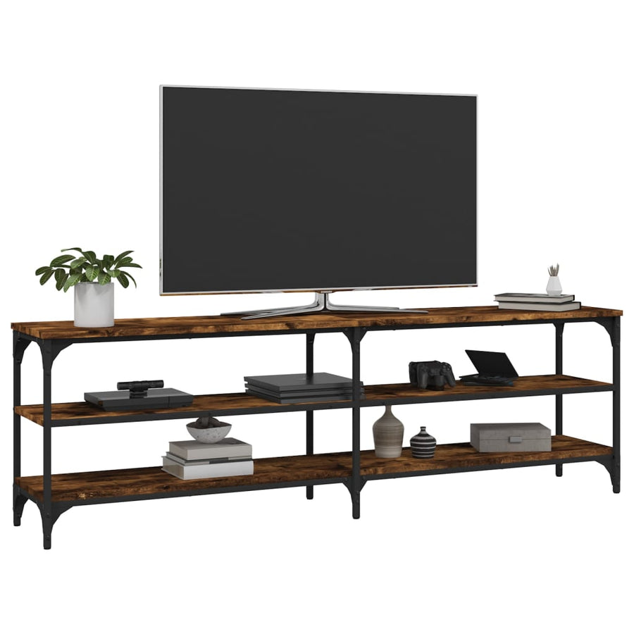 Tv-Meubel 60X30X50 Cm Bewerkt Hout Kleurig Gerookt eiken