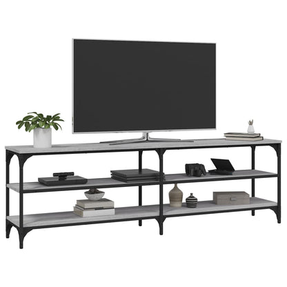 Tv-Meubel 60X30X50 Cm Bewerkt Hout Eikenkleurig Grijs sonoma