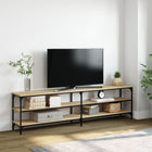 Tv-Meubel 80X30X50 Cm Bewerkt Hout Metaal Kleurig Sonoma eiken