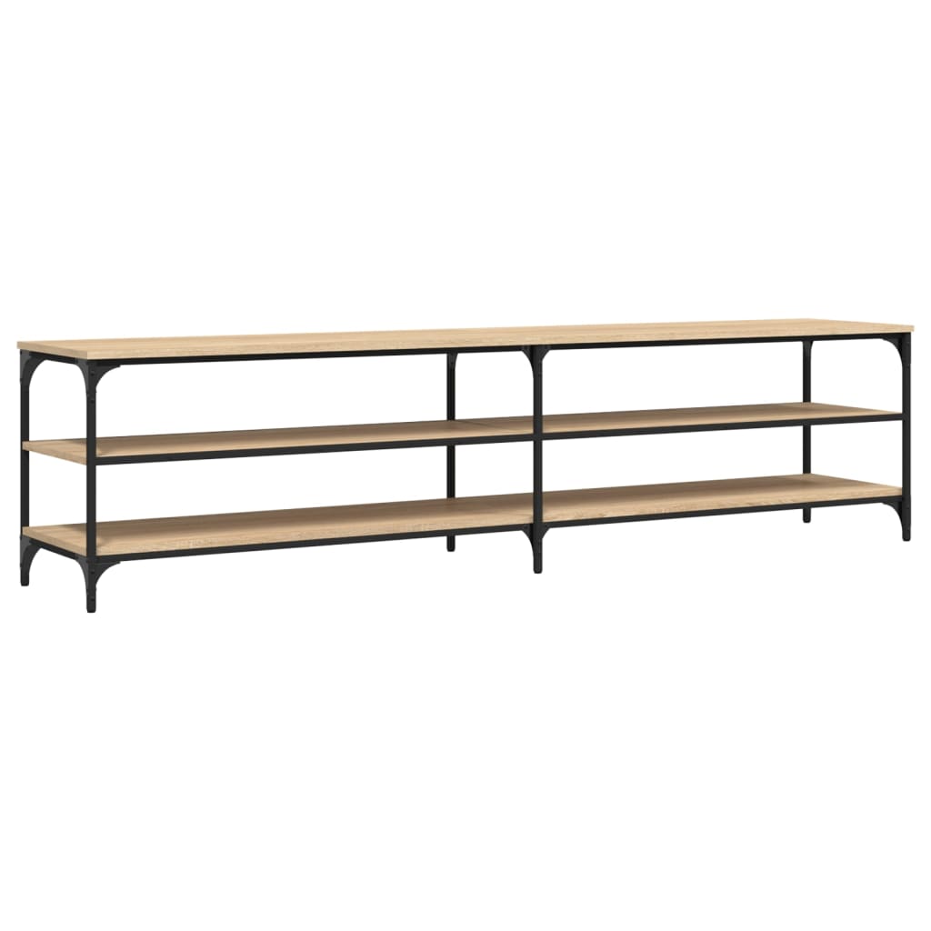 Tv-Meubel 200X30X50 Cm Bewerkt Hout Metaal Kleurig Sonoma eiken