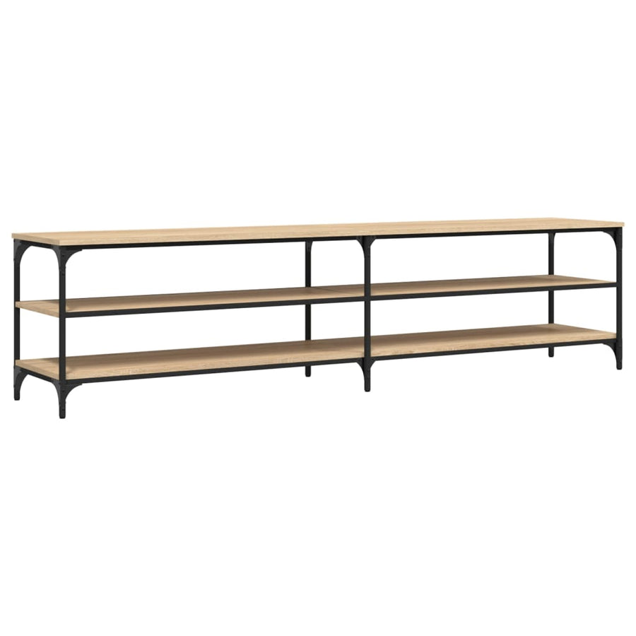 Tv-Meubel 200X30X50 Cm Bewerkt Hout Metaal Kleurig Sonoma eiken