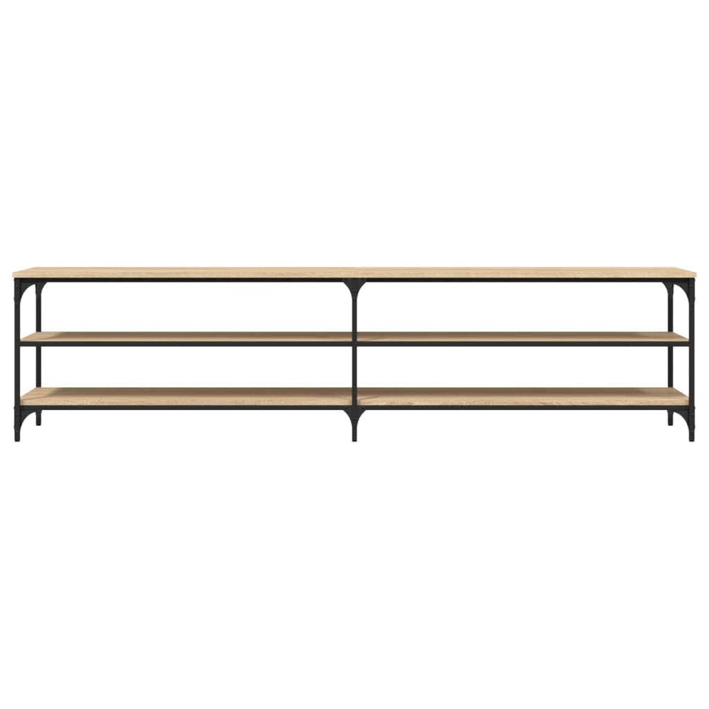 Tv-Meubel 200X30X50 Cm Bewerkt Hout Metaal Kleurig Sonoma eiken
