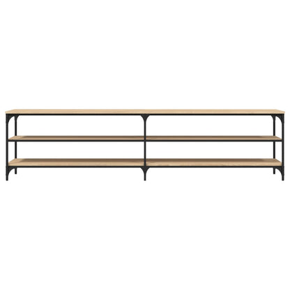 Tv-Meubel 200X30X50 Cm Bewerkt Hout Metaal Kleurig Sonoma eiken