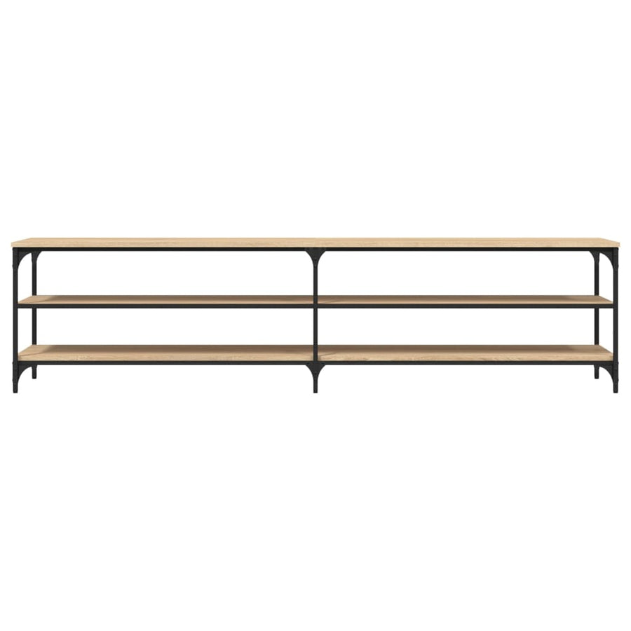 Tv-Meubel 200X30X50 Cm Bewerkt Hout Metaal Kleurig Sonoma eiken