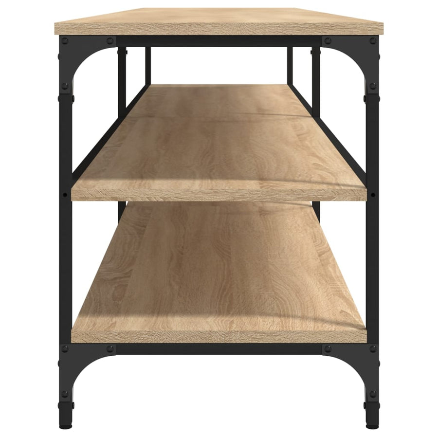Tv-Meubel 200X30X50 Cm Bewerkt Hout Metaal Kleurig Sonoma eiken