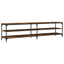 Tv-Meubel 200X30X50 Cm Bewerkt Hout Metaal Kleurig Gerookt eiken