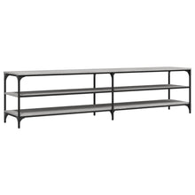 Tv-Meubel 200X30X50 Cm Bewerkt Hout Metaal Eiken Grijs sonoma