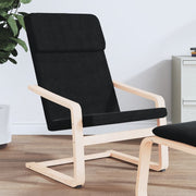 Relaxstoel stof zwart 59x82x98 cm