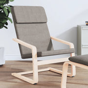 Relaxstoel stof taupe 59x82x98 cm