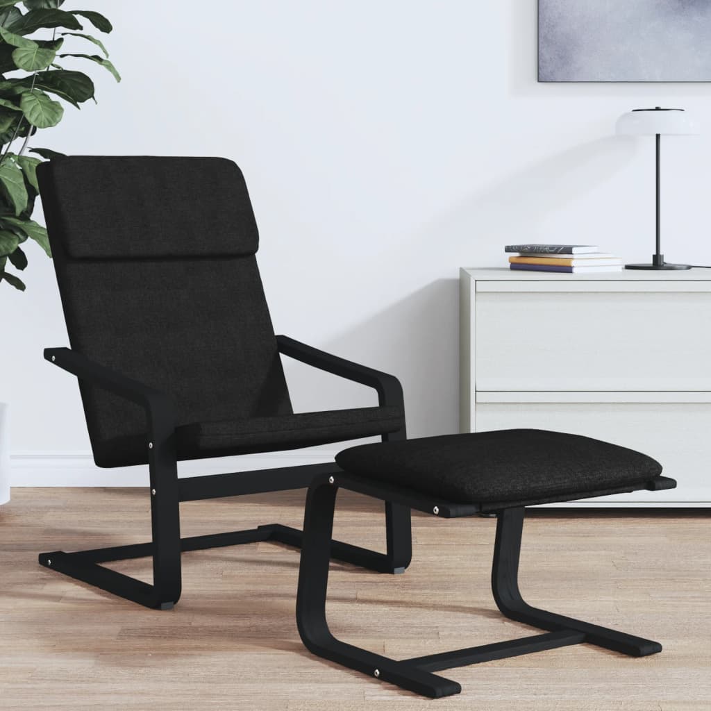 Relaxstoel Stof Zwart