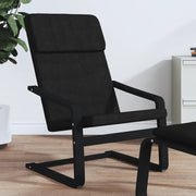 Relaxstoel stof zwart 59x82x98 cm