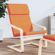 Relaxstoel stof donkergeel 59x82x98 cm