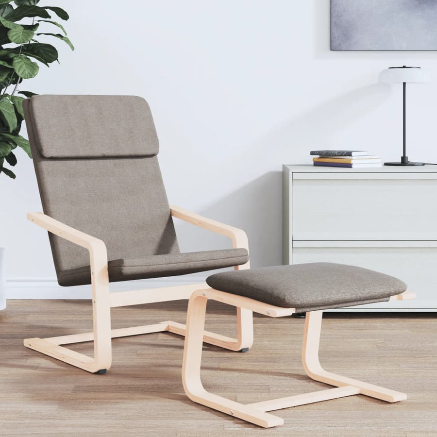 Voetenbank 51X41X40 Cm Stof Taupe