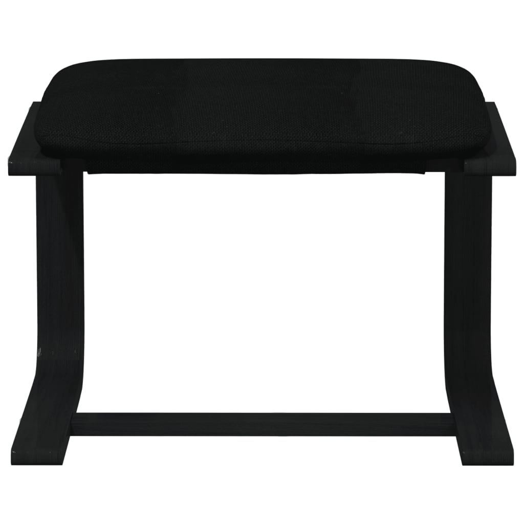 Voetenbank 51X41X40 Cm Stof Zwart