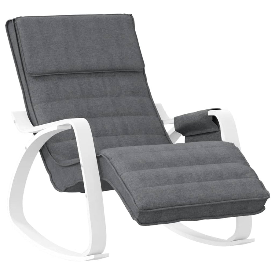 Schommelstoel Stof Donkergrijs dark grey and white