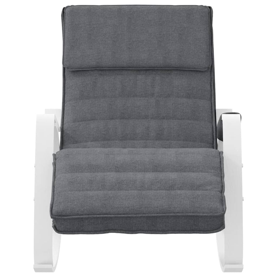 Schommelstoel Stof Donkergrijs dark grey and white