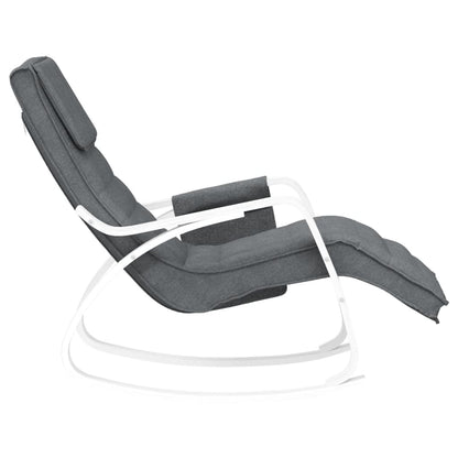 Schommelstoel Stof Donkergrijs dark grey and white