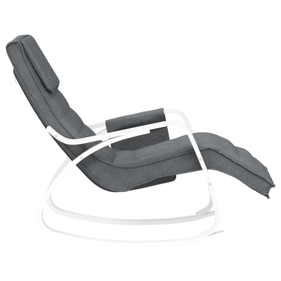 Schommelstoel Stof Donkergrijs dark grey and white