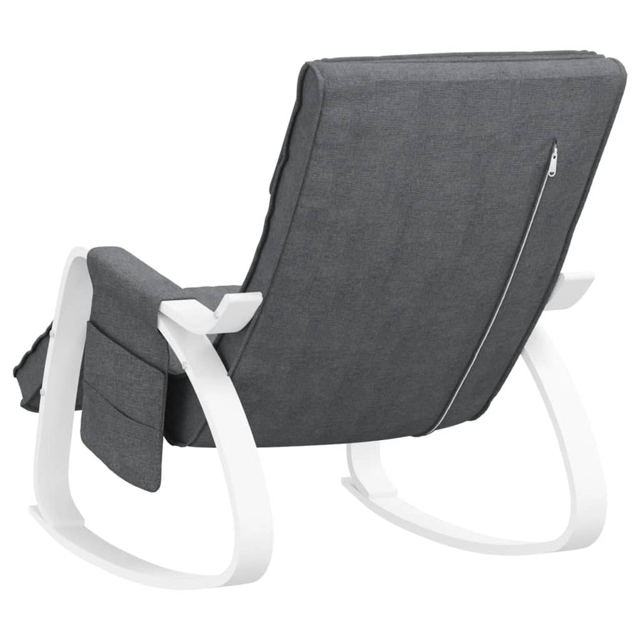 Schommelstoel Stof Donkergrijs dark grey and white