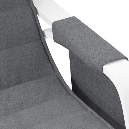 Schommelstoel Stof Donkergrijs dark grey and white