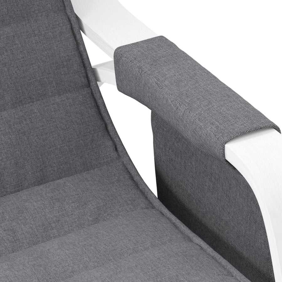 Schommelstoel Stof Donkergrijs dark grey and white